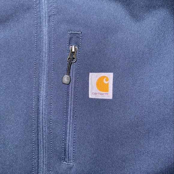 Carhartt Men's Rain Defender Relaxed Fit Softshell Jacket Heavyweight Protection - Picture 2 of 3